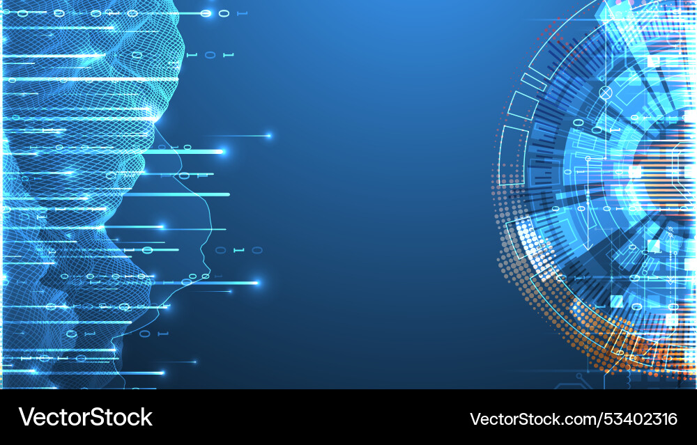 Data science scientific-technological background Vector Image