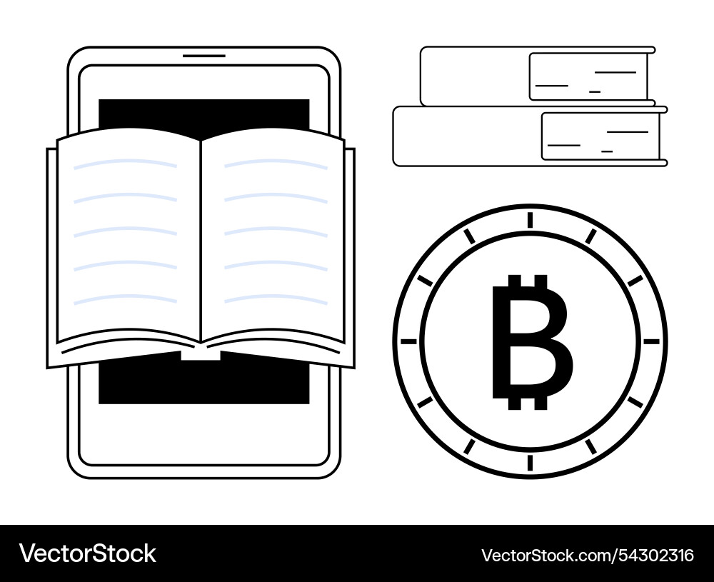 Digital learning concept with tablet open book Digital learning concept with tablet open book vector image