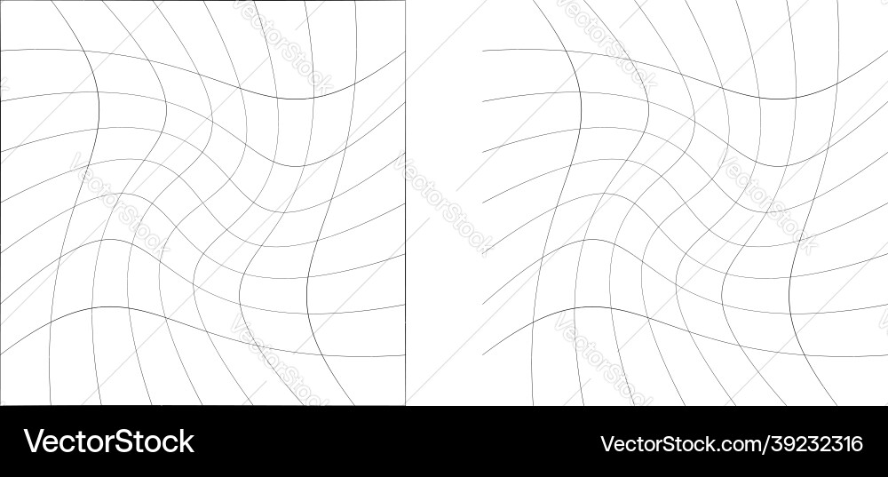 Distorted abstract geometric shape elements Vector Image