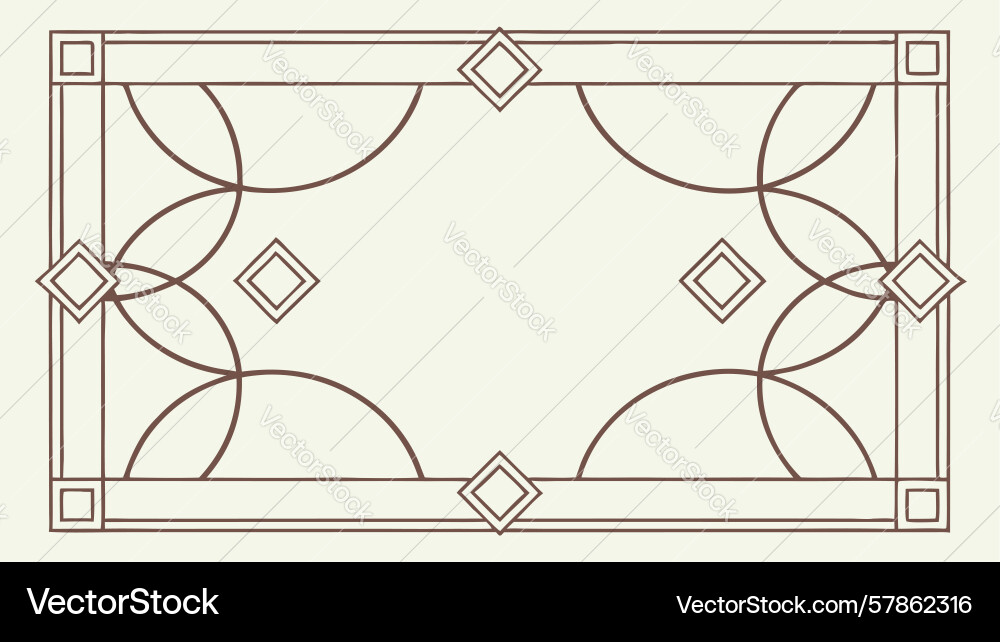 Elegant geometric pattern frame ideal Vector Image