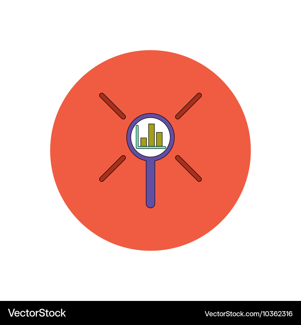 In flat design of column chart Vector Image