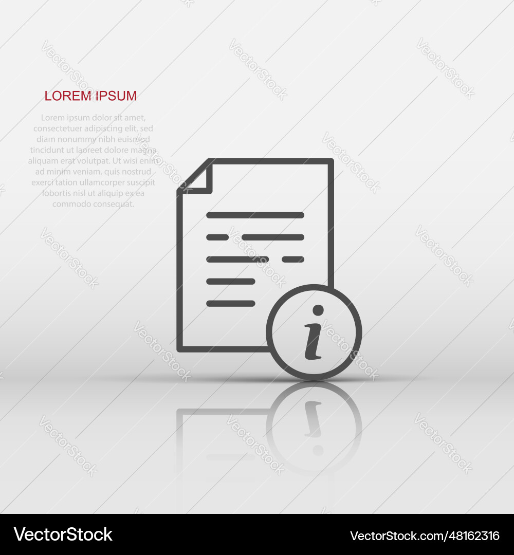 Instruction document icon in flat style manual Instruction document icon in flat style manual vector image