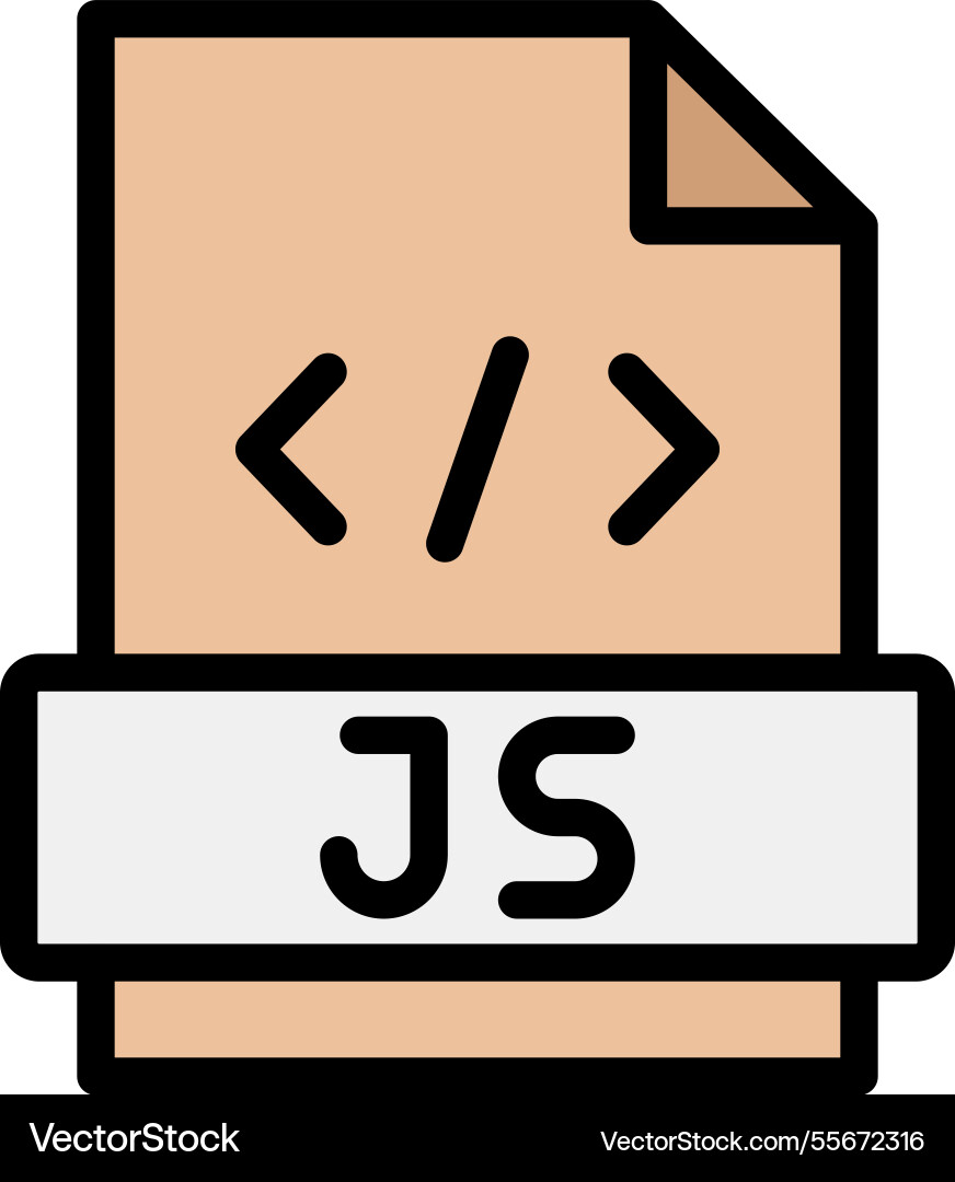 Javascript icon design vector image