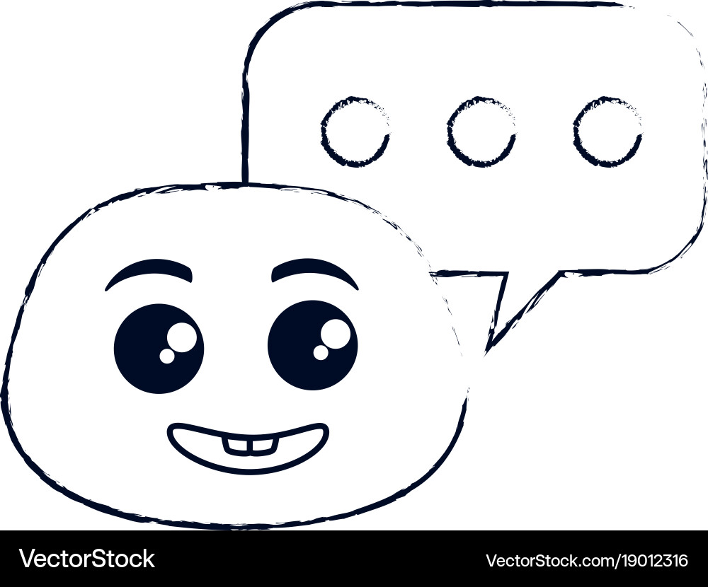 Nerd emoji face with speech bubble vector image