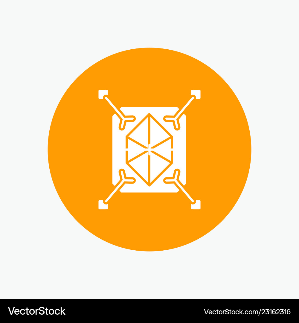 Object prototyping rapid structure 3d white glyph Vector Image