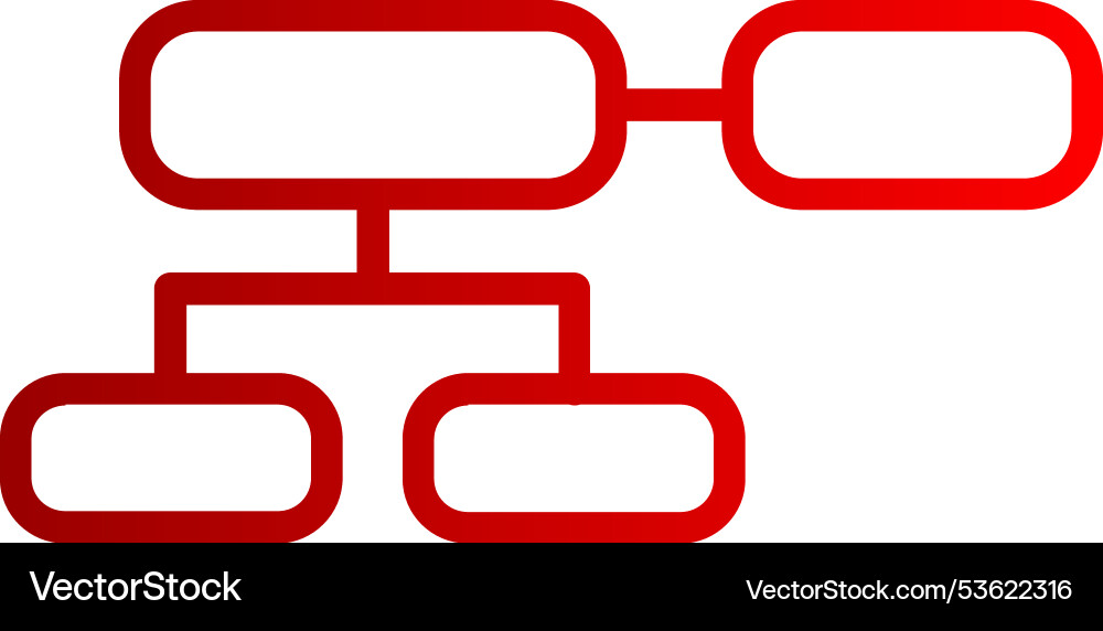 Organization chart line gradient icon Vector Image