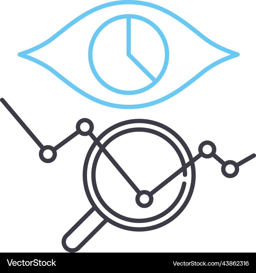 Predictive analytics line icon outline symbol Predictive analytics line icon outline symbol vector image