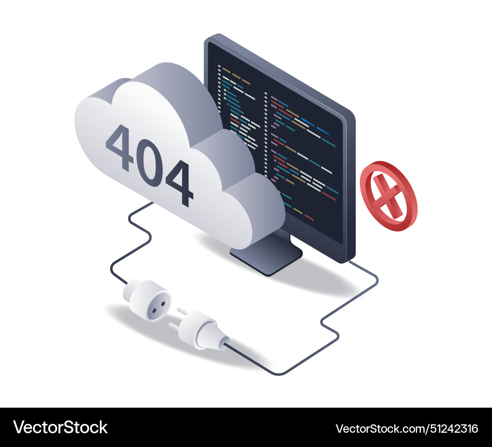 Programmiersprache kann Fehlercode 404 warnen Programmiersprache kann Fehlercode 404 warnen vektorbild