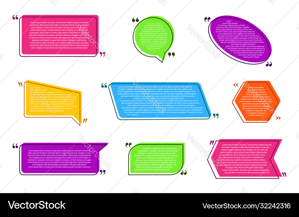 Quote text box with title message quotation Vector Image