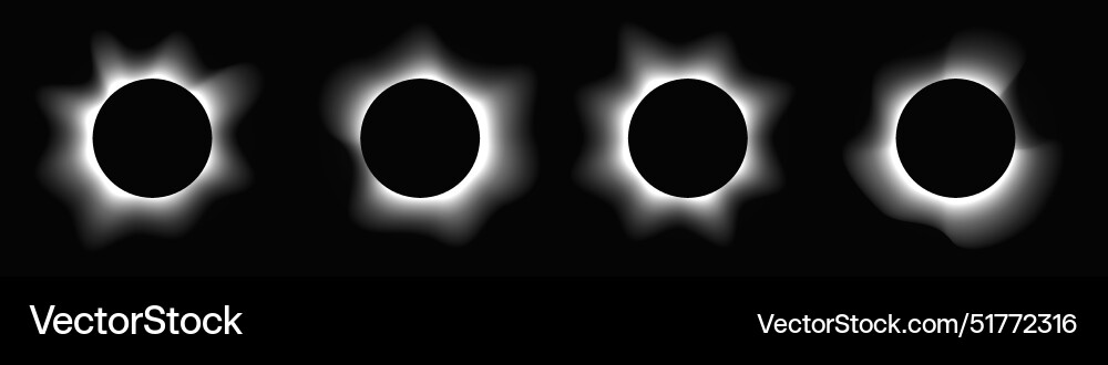 Set of circle illuminate light frames Set of circle illuminate light frames Vector Image