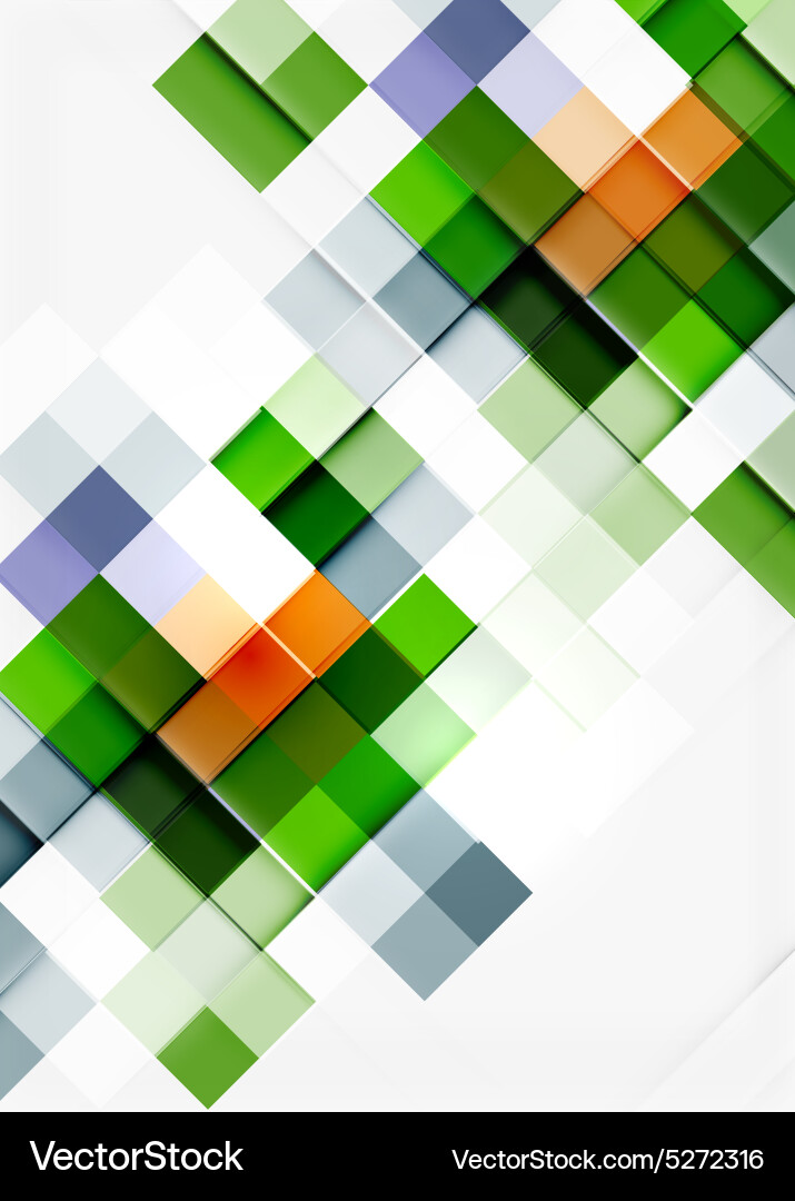 Square shape mosaic pattern design universal vector image
