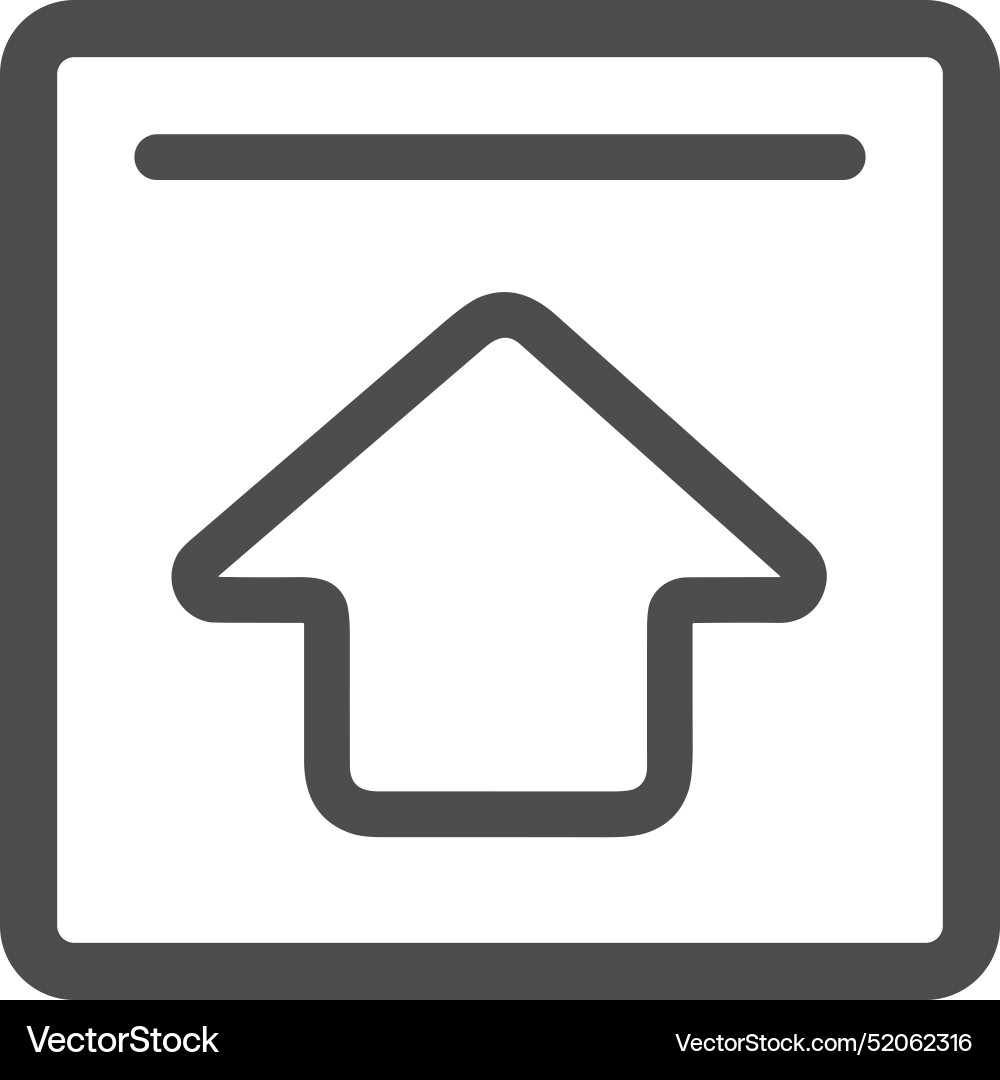 Upload outline icon symbol image Vector Image