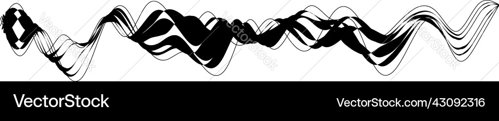 Wavy waving line element Vector Image