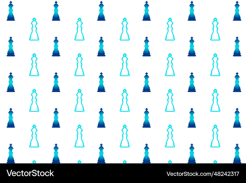 Abstract chess king pattern background Vector Image