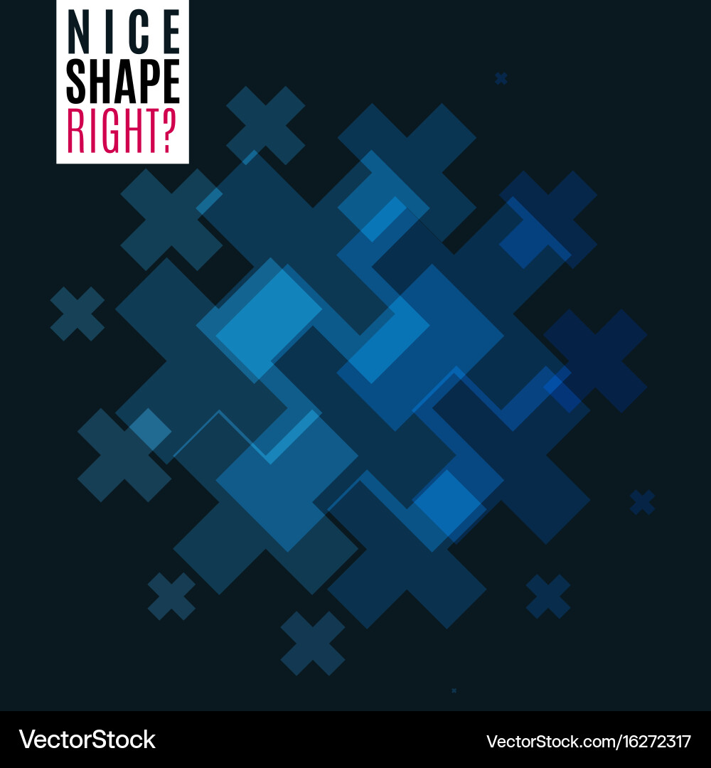 Abstract design elements with cross vector image