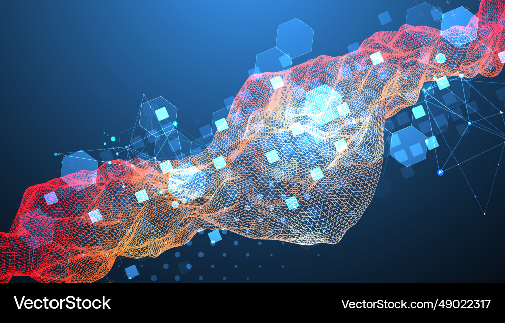 Abstract wave is made in a frame style Abstract wave is made in a frame style vector image