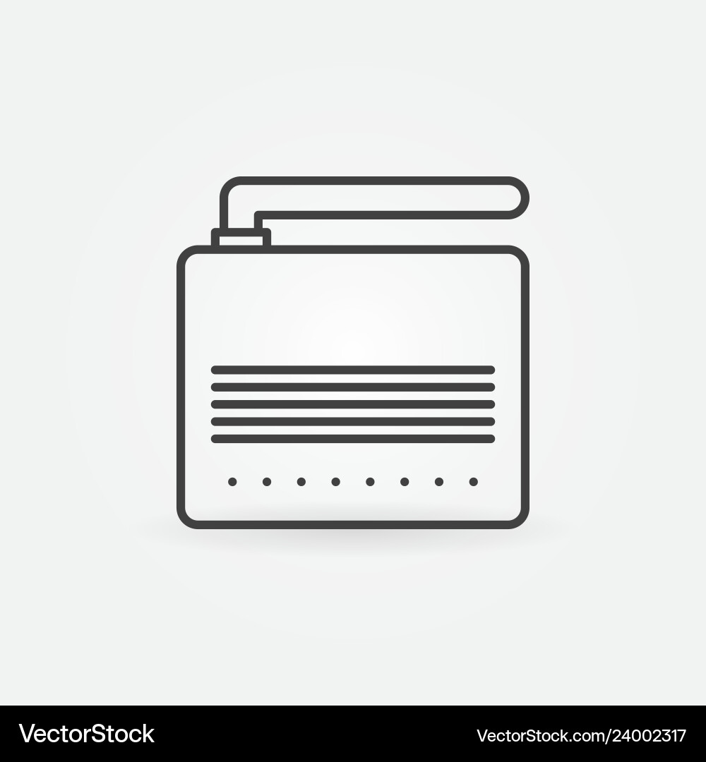 Adsl modem or router icon in thin line Adsl modem or router icon in thin line vector image