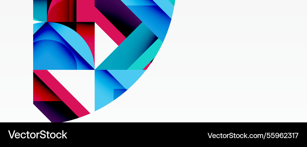 Circles semi squares and round triangles Vector Image