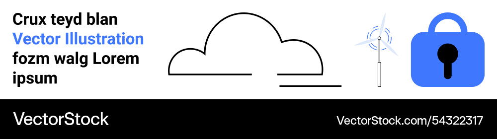 Cloud computing concept with lock icon and magic Cloud computing concept with lock icon and magic Vector Image