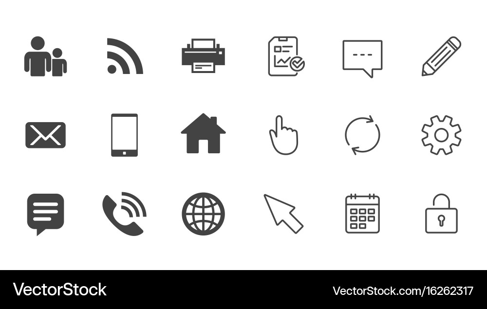 Communication & Messaging Icons Vector Image
