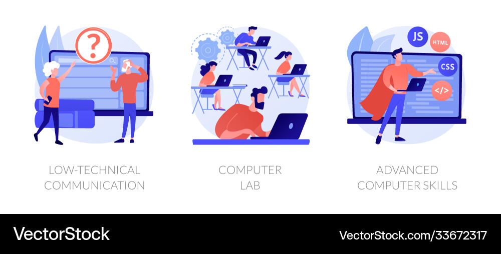 Computer skills requirement abstract concept vector image