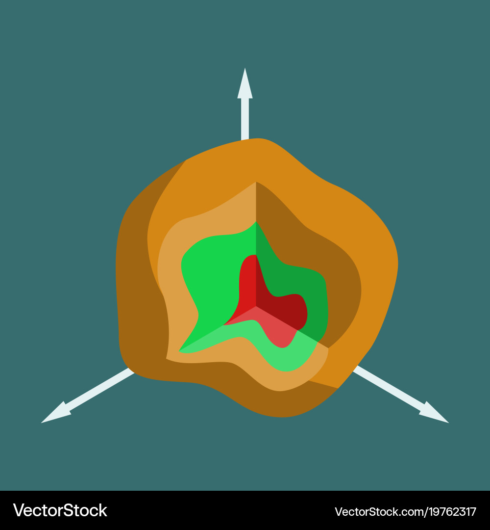 Flat icon on stylish background graph vector image
