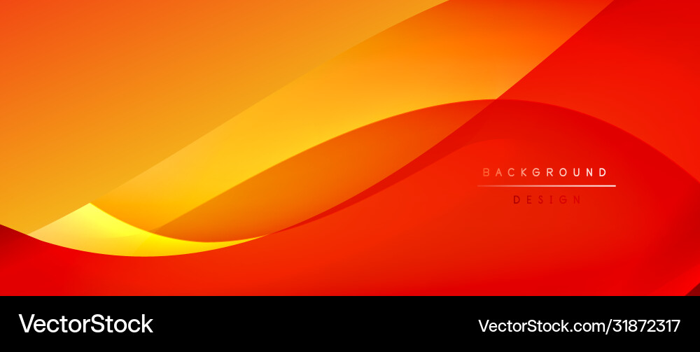 Fluid gradient waves with shadow lines and glowing Vector Image