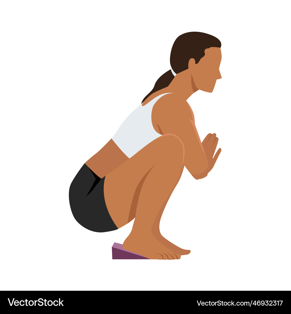 Frau macht Yoga für enge Kälber oder Kalb Frau macht Yoga für enge Kälber oder Kalb vektorbild