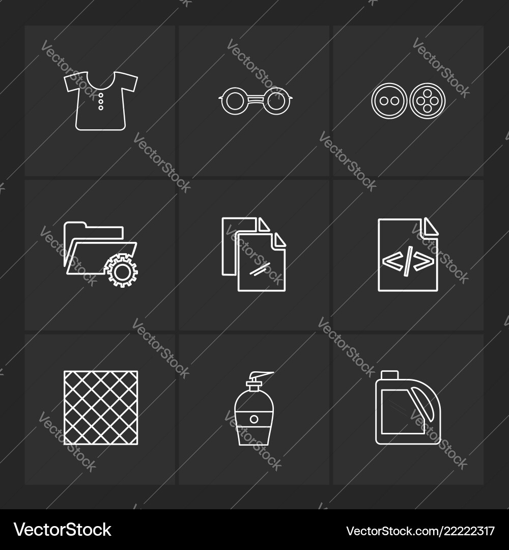 Garmets code folder hardware tools labour vector image