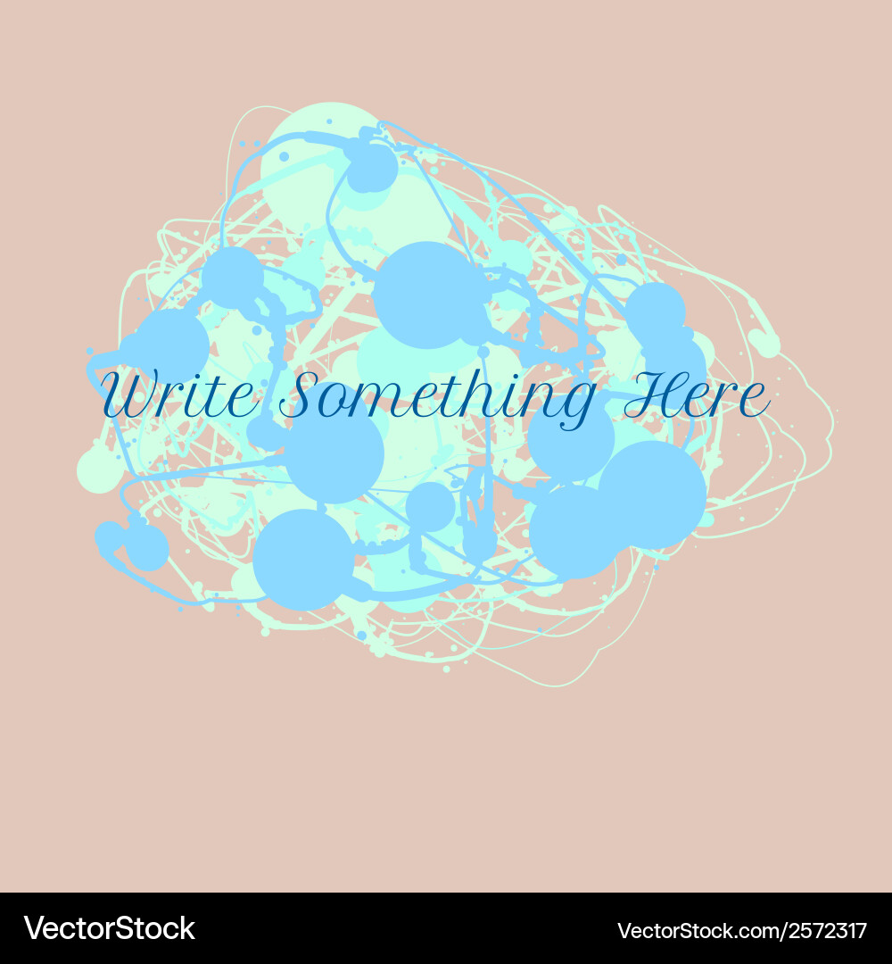 Ink splash background with text Vector Image