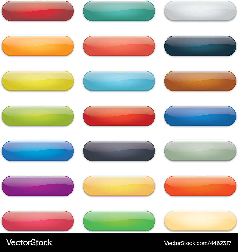 Modern Rounded Web Buttons vector image