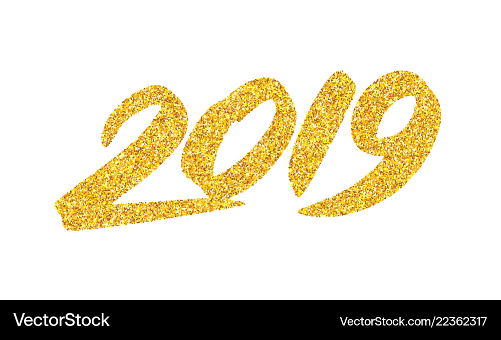 Neujahr 2019 Grußkarte mit Kalligraphie Neujahr 2019 Grußkarte mit Kalligraphie vektorbild