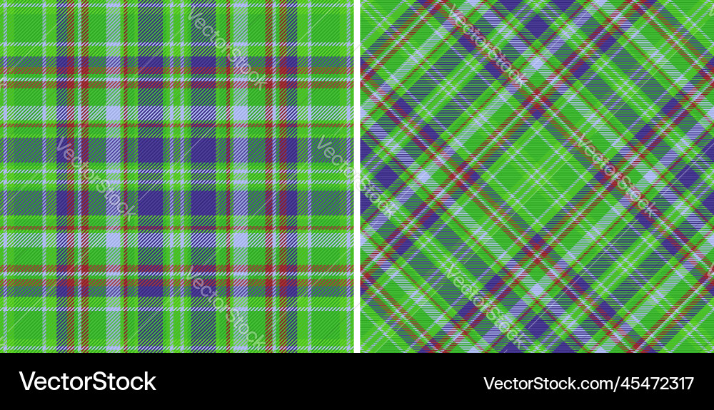 Pattern fabric background texture seamless check Vector Image