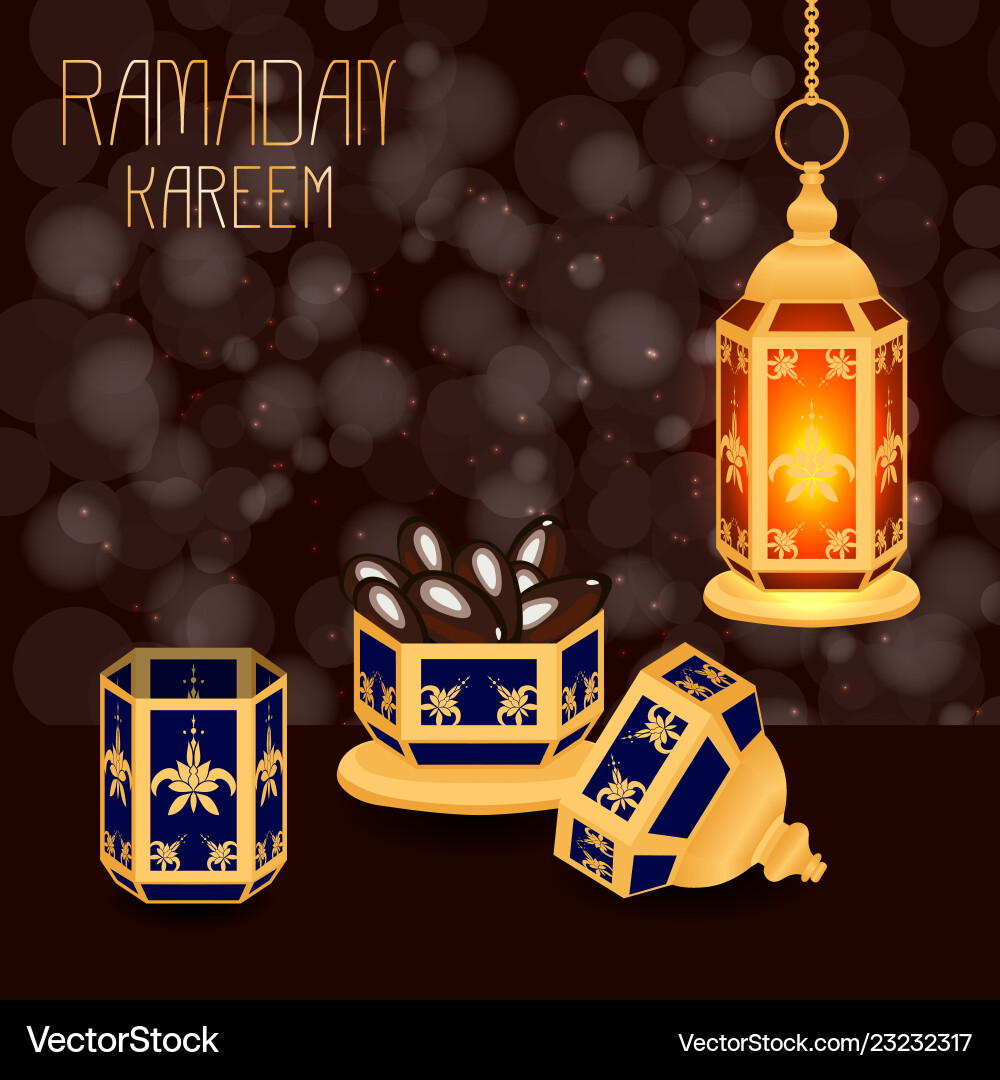 Ramadan kareem Konzept eines islamischen Urlaubs Ramadan kareem Konzept eines islamischen Urlaubs vektorbild