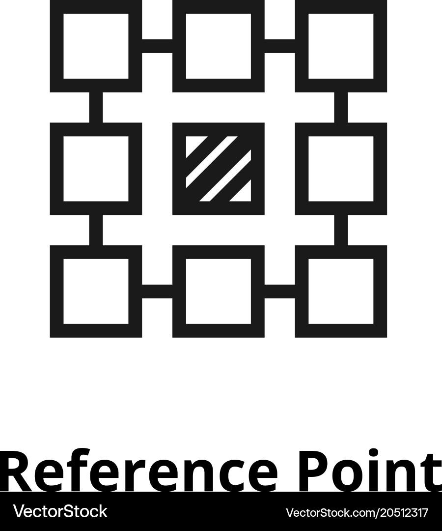 Reference point line icon vector image