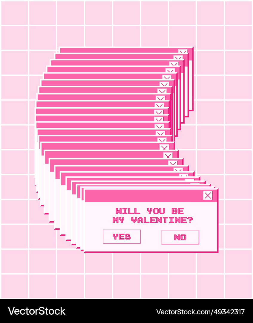 Retro computer window with the question Retro computer window with the question vector image