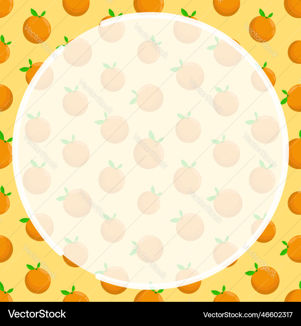 Round frame on background of seamless pattern Round frame on background of seamless pattern vector image
