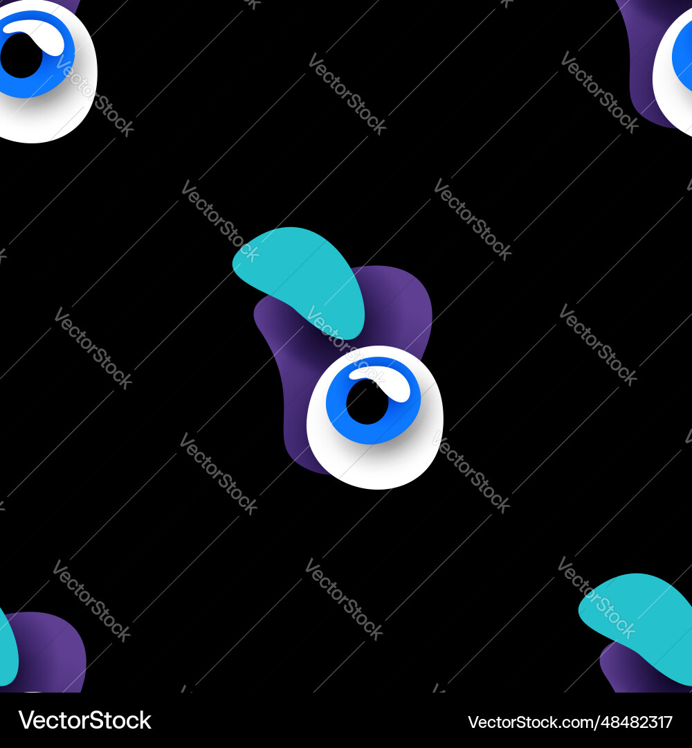 Seamless pattern with psyhodelical print vector image