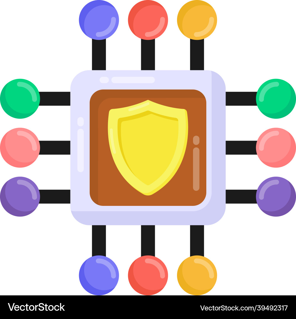 Secure processor vector image