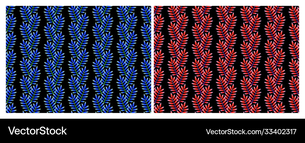 Set seamless patterns with vertical rows Set seamless patterns with vertical rows Vector Image
