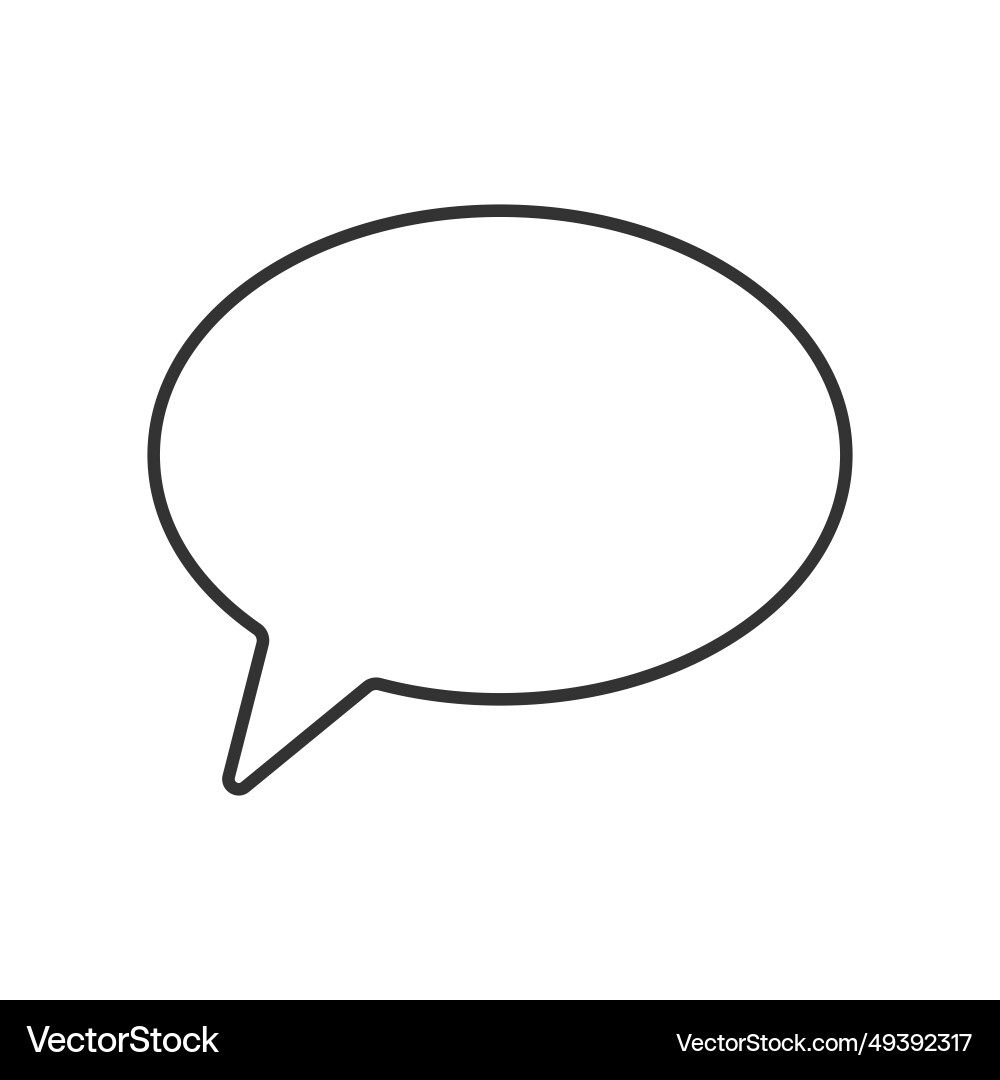 Speech bubble outline Vector Image