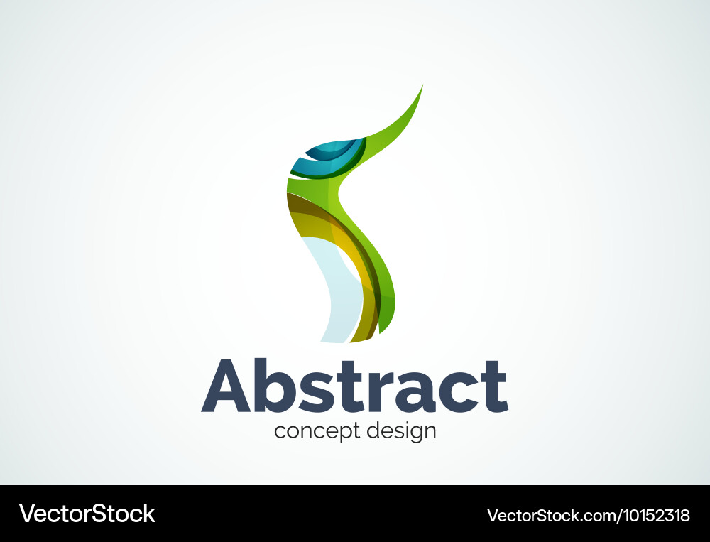 Abstract wave logo template smooth motion concept Vector Image