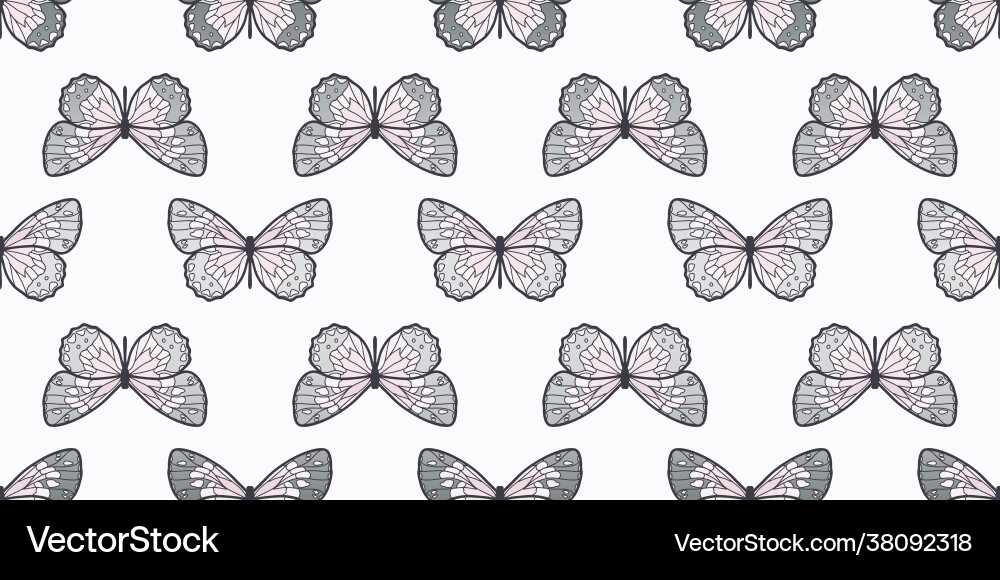 Butterfly seamless repeat pattern background Butterfly seamless repeat pattern background Vector Image