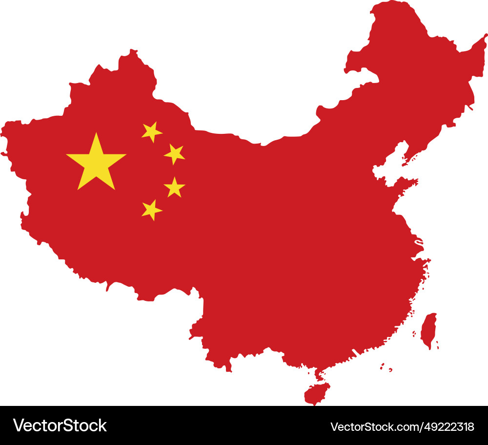 China map backdrop in form vector image