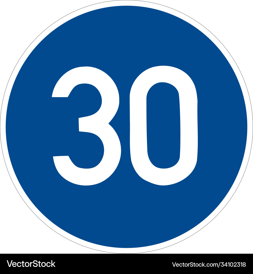 Command road sign minimum speed limit traffic Vector Image