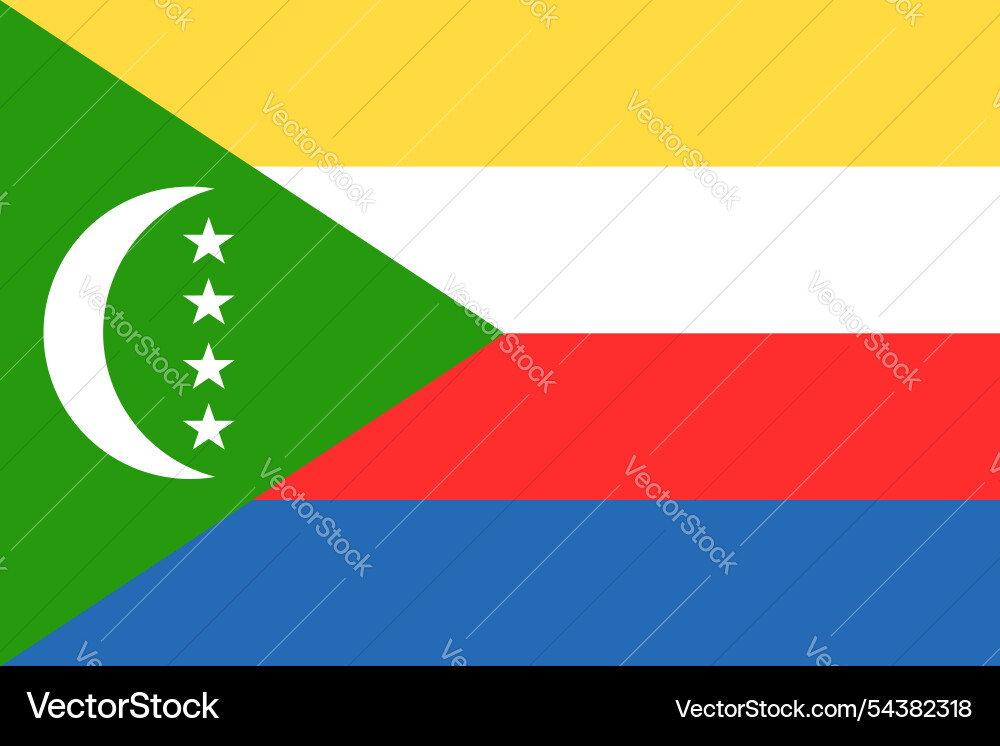 Comoros waving flag pattern background Comoros waving flag pattern background vector image