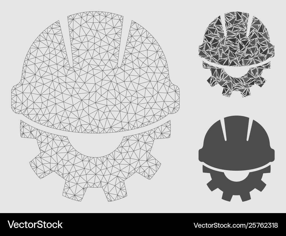 Development mesh network model and triangle vector image