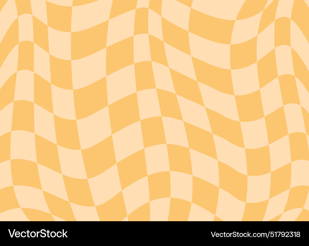 Distorted Checkerboard Retro Pattern vector image