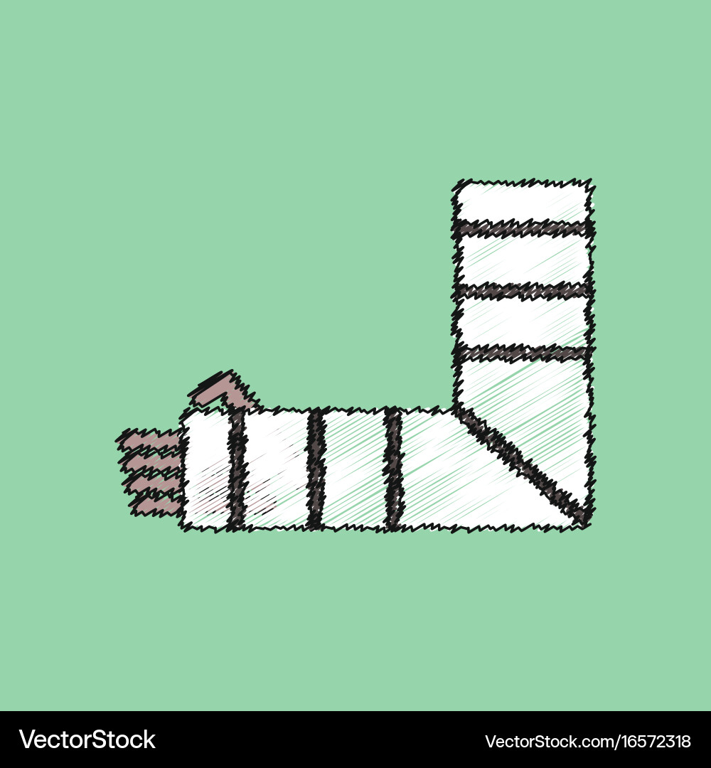 Flat shading style icon broken arm Vector Image