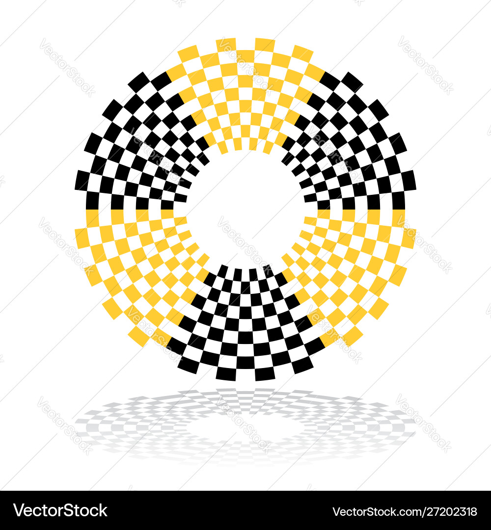 Geometric Checkerboard Pattern vector image